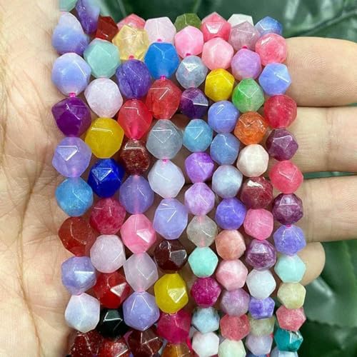 Naturstein, facettiert, türkis, Tigerauge, Jaspis, Quarz, Achate, lose Abstandsperlen zur Schmuckherstellung, 35,6 cm, 6/8/10 mm, Jaspis in gemischten Farben, 10 mm, ca. 34 S Naturstein, facettiert, türkis, Tigerauge, Jaspis, Quarz, Achate, lose Abstandsperlen zur Schmuckherstellung, 35,6 cm, 6/8/10 mm, Jaspis in gemischten Farben, 10 mm, ca. 34 S von BSGUZ