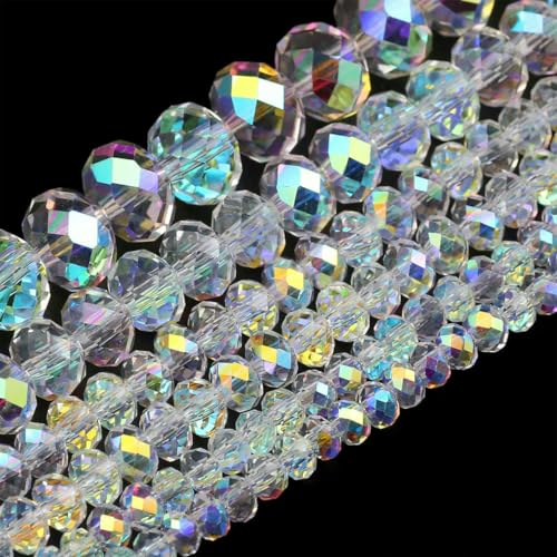Österreichische Kristallweiß-AB-Glasperlen 3/4/6/8 mm transparent mit Loch, lose Perlen für die Herstellung von DIY-Schmuck, Armbänder, Bastelbedarf, 3,0 mm, 140 Stück Österreichische Kristallweiß-AB-Glasperlen 3/4/6/8 mm transparent mit Loch, lose Perlen für die Herstellung von DIY-Schmuck, Armbänder, Bastelbedarf, 3,0 mm, 140 Stück von BSGUZ