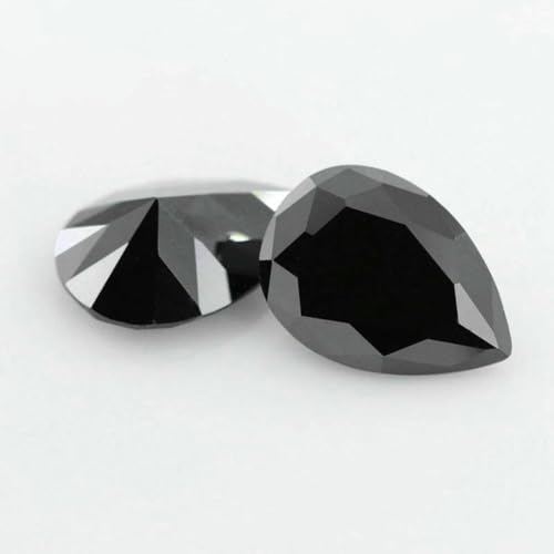 Schwarzer natürlicher Spinell, loser Edelstein, achteckig, oval, birnenförmig, natürlicher Edelstein, Perlen für die DIY-Schmuckherstellung, Birne, 3 x 5 mm, 10 Stück Schwarzer natürlicher Spinell, loser Edelstein, achteckig, oval, birnenförmig, natürlicher Edelstein, Perlen für die DIY-Schmuckherstellung, Birne, 3 x 5 mm, 10 Stück von BSGUZ