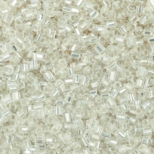 Silberfarbene Rocailles-Perlen in Röhrenform, tschechische Glasperlen für die Schmuckherstellung, Taschen, Kleidung, Nähen, DIY-Armbänder, Großhandel, 17, 2,5 x 3,0 mm, ca. 430 Stück Silberfarbene Rocailles-Perlen in Röhrenform, tschechische Glasperlen für die Schmuckherstellung, Taschen, Kleidung, Nähen, DIY-Armbänder, Großhandel, 17, 2,5 x 3,0 mm, ca. 430 Stück von BSGUZ