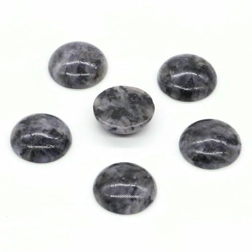 Stück/Los Natursteine Cabochon Runde Perlen 6 8 10 12 14 18 20 25 mm Edelsteine Kristalle Cab Cameo DIY Schmuck Ringe Halskette Ohrringe-Larvikit-20 mm von BSGUZ