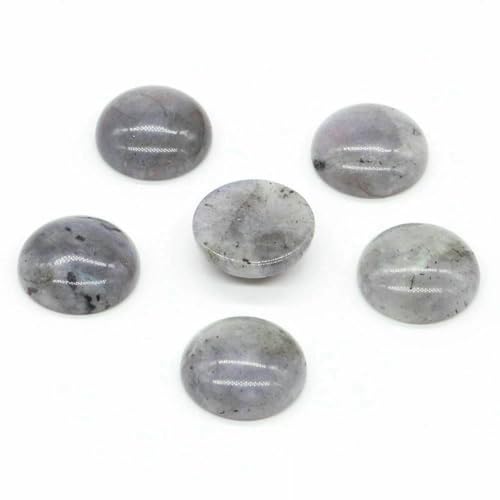 Stück/Los Natursteine Cabochon runde Perlen 6 8 10 12 14 18 20 25 mm Edelsteine Kristalle Cab Cameo DIY Schmuck Ringe Halskette Ohrringe-Labradorit-6 mm von BSGUZ