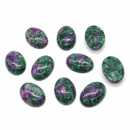 Stück/Los ovale Cabochon-Perlen, lose Perlen, natürlicher Kristallstein, flache Rückseite, Kamee-Abstandshalter für Schmuckherstellung, DIY-Anhänger, Halskette – Rubin-Zoisit – 18 x 25 mm Stück/Los ovale Cabochon-Perlen, lose Perlen, natürlicher Kristallstein, flache Rückseite, Kamee-Abstandshalter für Schmuckherstellung, DIY-Anhänger, Halskette – Rubin-Zoisit – 18 x 25 mm von BSGUZ