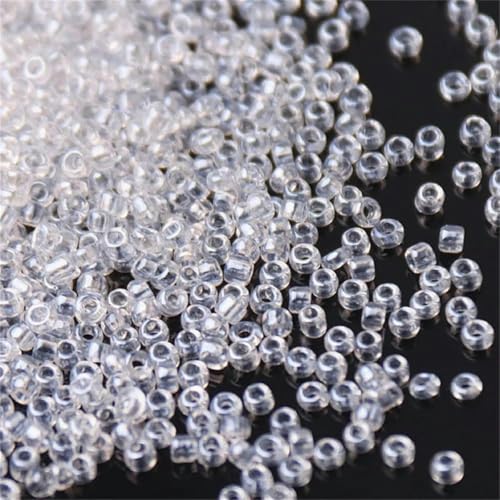 Tschechische Glasperlen der weißen Serie, verschiedene Größen, 1,5 mm, 2 mm, 3,0 mm, 4,0 mm, runde Abstandsperlen zur Herstellung von DIY-Schmuck, Kleidungsstücken und Zubehör, Oling von BSGUZ