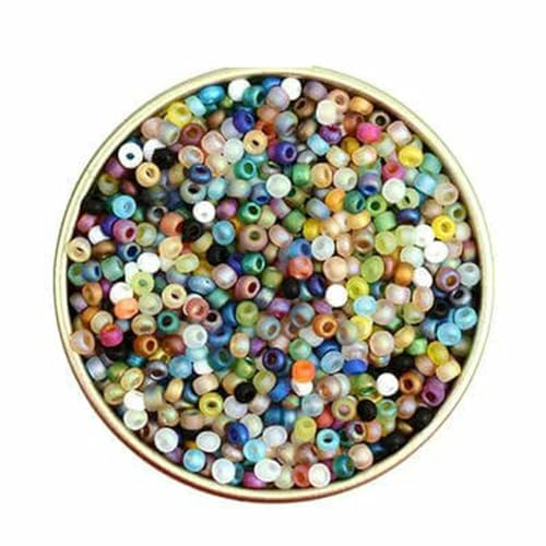 mm matte, plattierte, farbenfrohe tschechische Glasperlen zur Schmuckherstellung, Rocailles-Perlen, Charms, Rondelle-Abstandshalter, DIY-Bastelperlen, Bijoux-MH21-ca. 2200 Stück, 20 g mm matte, plattierte, farbenfrohe tschechische Glasperlen zur Schmuckherstellung, Rocailles-Perlen, Charms, Rondelle-Abstandshalter, DIY-Bastelperlen, Bijoux-MH21-ca. 2200 Stück, 20 g von BSGUZ