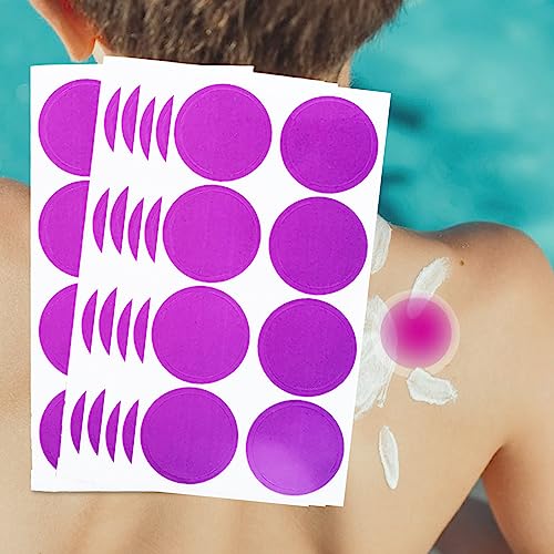 BSITSSS 48 Stück UV Sticker, UV Aufkleber für Sonnenschutz Haut, UV-Sonnenaufkleber for Sunscreen Reapply, UV Sunscreen Sticker Sunscreen Stickers Reapply Reminder für Kinder und Erwachsene von BSITSSS