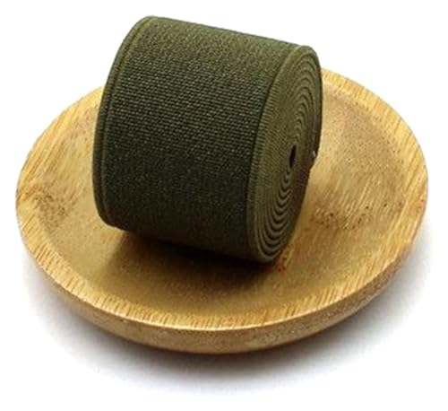 BTBTB Elastizität for Nähen, 1 Meter elastische Bandbreite 4 cm Farbe Elastisches dekoratives Gurtband for DIY GARMEN NEWING Accessoires(Army Green) von BTBTB