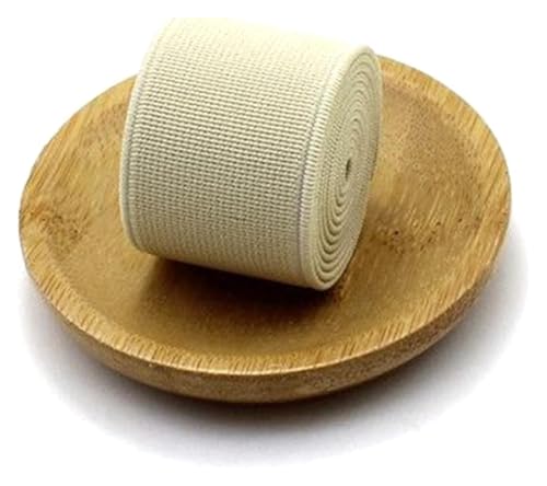 BTBTB Elastizität for Nähen, 1 Meter elastische Bandbreite 4 cm Farbe Elastisches dekoratives Gurtband for DIY GARMEN NEWING Accessoires(Beige) von BTBTB