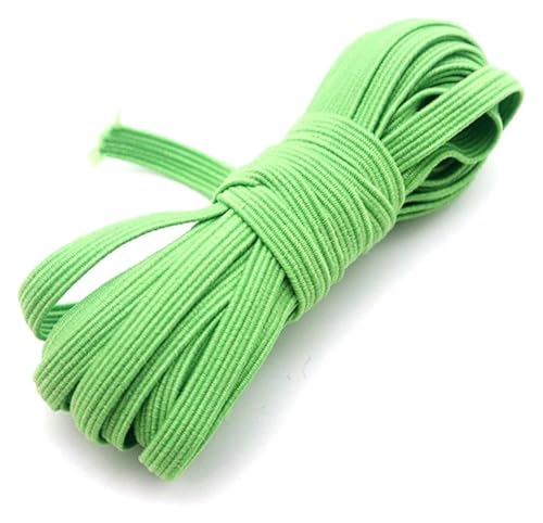 BTBTB Elastizität for Nähen, 10 Meter elastisches Band 6mm Farbnähung Gummiband Polyester Elastizitätsbandkleidungszubehör Accessoires(Fruit Green) von BTBTB