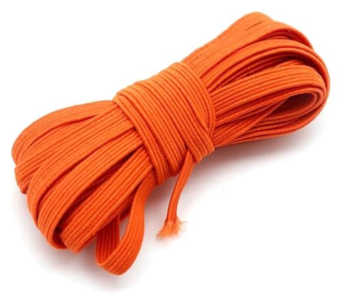 BTBTB Elastizität for Nähen, 10 Meter elastisches Band 6mm Farbnähung Gummiband Polyester Elastizitätsbandkleidungszubehör Accessoires(Orange) von BTBTB