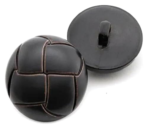 BTBTB Lederknöpfe, 10 Stück, runde Lederknöpfe, Schnalle, Kunststoffknöpfe for Kleidung, Schwarz, 28 mm(Black,12.5mm) von BTBTB