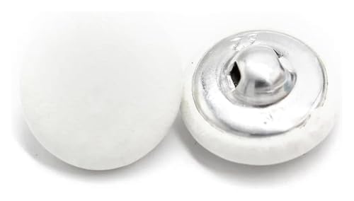 BTBTB Lederknöpfe, Lederknöpfe, 11–30 mm, mit Leder überzogene Knöpfe mit Schaft for Kleidung, Mantel, rot, 15 mm, 10 Stück(White,11mm 10Pcs) von BTBTB