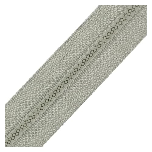 BTBTB Reißverschluss, 80-150 cm 5# Harz Reißverschlüsse Doppel-Schieberie-Reißverschlüsse for Nähtaschen Kleidung Reißverschluss Accessoires(Light Gray,100cm) von BTBTB