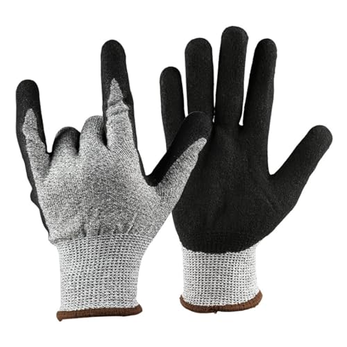 BTBTB Schnittfeste Handschuhe, Level 5 Schnittfeste Handschuhe 3D Comfort Stretch Fit Strapazierfähige, waschbare Schnittschutzhandschuhe for die Gartenarbeit im Baugewerbe(XL) von BTBTB