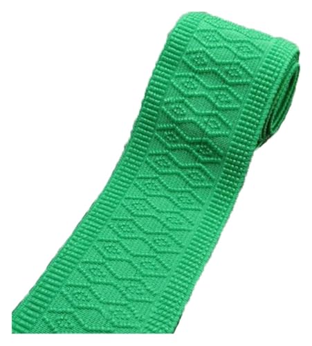 Elastisch for Nähen, 2 Meter, 50 mm Breite, elastische Bänder, buntes Muster, Gurtband, Kleidung, Handtasche, Tasche, Gurtband, DIY-Nähzubehör(Green) von BTBTB