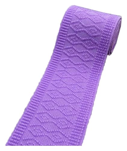 Elastisch for Nähen, 2 Meter, 50 mm Breite, elastische Bänder, buntes Muster, Gurtband, Kleidung, Handtasche, Tasche, Gurtband, DIY-Nähzubehör(Light Purple) von BTBTB