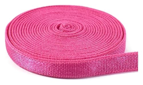 Elastisch for Nähen, 20 Meter, 6 mm Breite, Nylon-Gummiband, dekoratives Gurtband, Spitze, DIY Nähen, Kleidungszubehör(Rose Red) von BTBTB