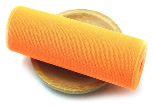 Elastizität for Nähen, 1 Meter 8/10 cm Breite weiche elastische Banden Gummibänder Kleidung Elastizitätsgürtel DIY -Nähzubehör(Fluorescent Orange,8cm) von BTBTB