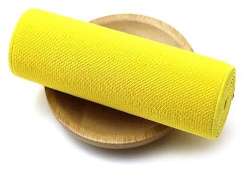 Elastizität for Nähen, 1 Meter 8/10 cm Breite weiche elastische Banden Gummibänder Kleidung Elastizitätsgürtel DIY -Nähzubehör(Yellow,8cm) von BTBTB