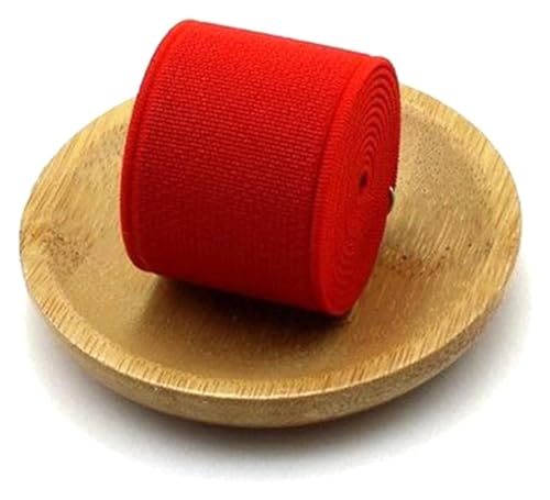 Elastizität for Nähen, 1 Meter elastische Bandbreite 4 cm Farbe Elastisches dekoratives Gurtband for DIY GARMEN NEWING Accessoires(Red) von BTBTB