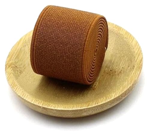 Elastizität for Nähen, 1 Meter elastische Bandbreite 4 cm Farbe Elastisches dekoratives Gurtband for DIY GARMEN NEWING Accessoires(Red Brown) von BTBTB