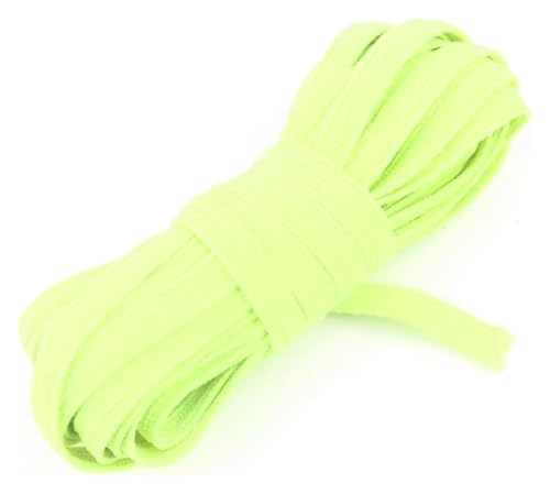 Elastizität for Nähen, 10 Meter elastisches Band 6mm Farbnähung Gummiband Polyester Elastizitätsbandkleidungszubehör Accessoires(Fluorescent) von BTBTB