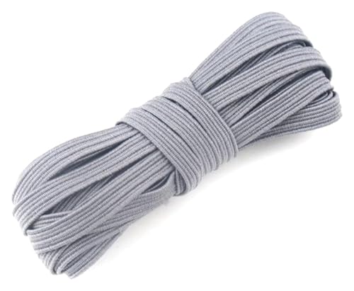 Elastizität for Nähen, 10 Meter elastisches Band 6mm Farbnähung Gummiband Polyester Elastizitätsbandkleidungszubehör Accessoires(Grey) von BTBTB