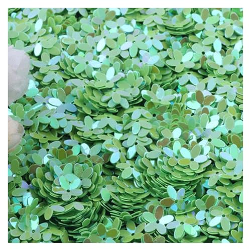 Flache, runde Pailletten, 10 g, 10 mm, feste Blumen-Pailletten for Basteln for Handarbeiten, PVC-Pailletten, DIY-Nähzubehör, Konfetti(Fruit Green) von BTBTB