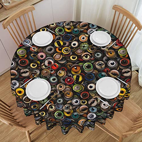 BTCOWZRV Runde Tischdecke, 152,4 cm, wasserdicht, knitterfrei, Tischdecke für Abendessen, Küche, Party, Urlaub, Dekoration, 2 Stück von BTCOWZRV
