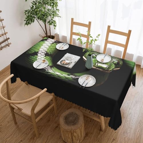 BTCOWZRV Tischdecke, wasserdicht, öldicht, maschinenwaschbar, rechteckig, für Party, Küche, Esszimmer, Außen- und Innenbereich, 137 x 183 cm, Grün von BTCOWZRV