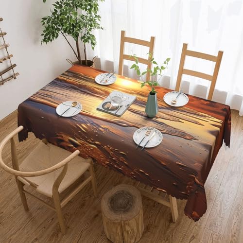 BTCOWZRV Tischdecke, wasserdicht, öldicht, maschinenwaschbar, rechteckig, für Party, Küche, Esszimmer, Außen- und Innenbereich, 137 x 183 cm von BTCOWZRV