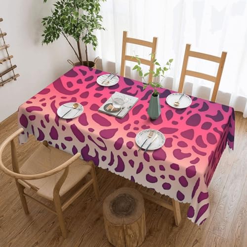 BTCOWZRV Tischdecke mit Tiermuster, wasserdicht, öldicht, maschinenwaschbar, rechteckig, für Party, Küche, Esszimmer, Außen- und Innenbereich, 137 x 183 cm von BTCOWZRV