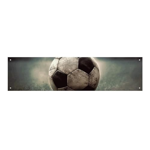 Sport-Fußballbanner und Schilder, Party-Hintergründe, Wandbehang, Flaggen, Fototext, Hintergrund, großes Partybanner mit 4 Löchern, Wanddekoration für drinnen und draußen, 30 x 120 cm von BTCOWZRV