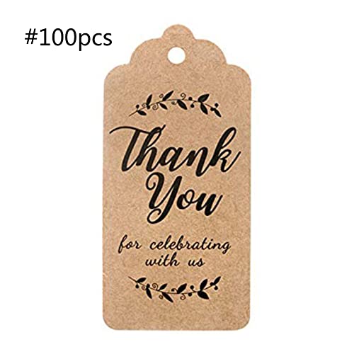 100 Stück Blanko-Etiketten / Dankeschön-Etiketten, Geburtstagsgeschenkverpackung, Süßigkeiten, Geschenketiketten von BTGHPI