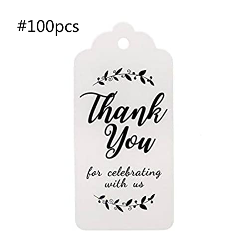 100 Stück Blanko-Etiketten / Dankeschön-Etiketten, Geburtstagsgeschenkverpackung, Süßigkeiten, Geschenketiketten von BTGHPI