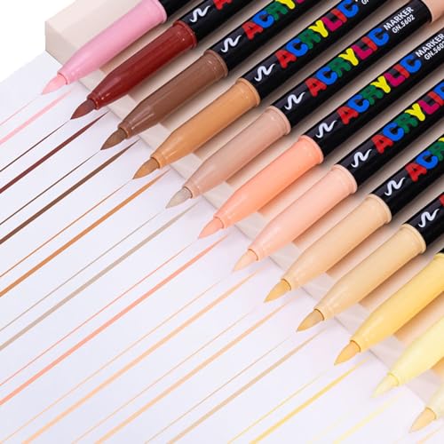 12 Farben Acrylfarben Marker Graffito Marker Acrylfarben Stift Acryl Marker Zeichenstift Büro Schulbedarf von BTGHPI