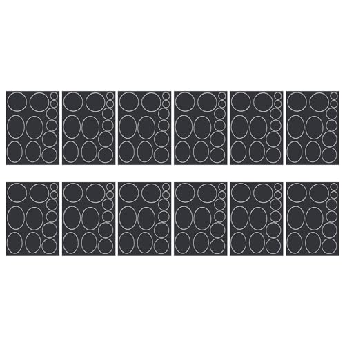 24 Blatt schwarze Daunenjacken Reparaturflicken Selbstklebend Wasserdicht Reparaturflicken Verschiedene Größen/Formen Kleidung Patches von BTGHPI