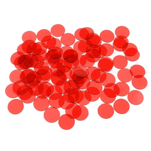 BTGHPI 100Pcs Kunststoff Zählen Zähler Marker Für Kinder Mathematik Bildung Spiel Mehrere Farbe Transparent Zähler Bingo Chip von BTGHPI