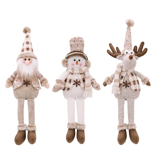 BTGHPI Festival European Hanging Leg Figure Stylish Christmas Tree Ornament Santa/Snowman/Deer Shape Wall Door Decoration von BTGHPI