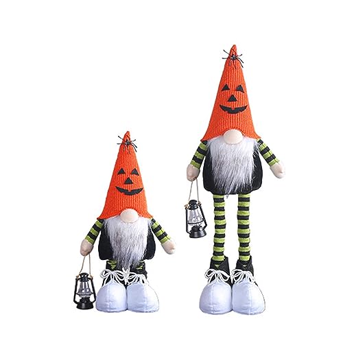 BTGHPI Halloween Deko Teleskopbeine Zwerge Gesichtslos Schwedische Tomtes Zwerge Skandinavische Figur Ornament Küche von BTGHPI