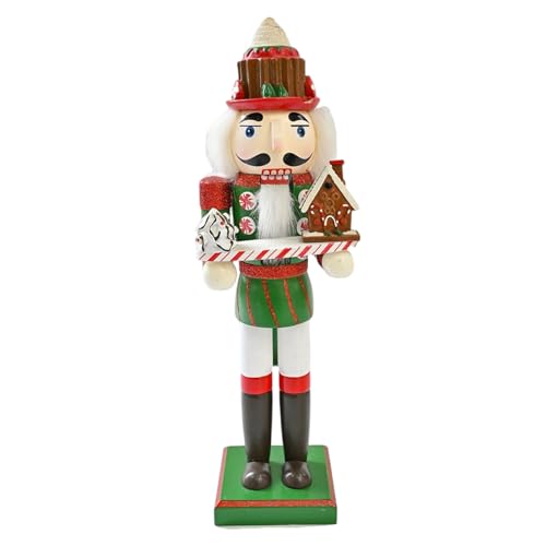 BTGHPI Patriotische Holz Nussknacker Soldatenfigur Patriotische Stile Nussknacker Soldat Ornament Holzfigur Weihnachtsdekoration von BTGHPI