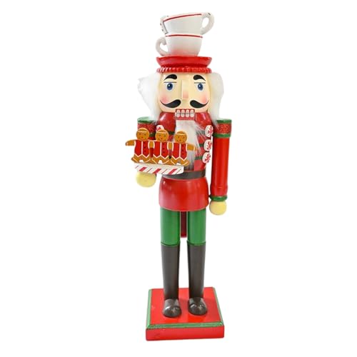 BTGHPI Patriotische Holz Nussknacker Soldatenfigur Patriotische Stile Nussknacker Soldat Ornament Holzfigur Weihnachtsdekoration von BTGHPI