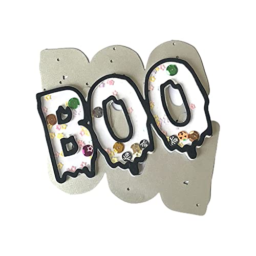 BTGHPI Stanzformen, Halloween Boo, Metall-Stanzformen, Stempel, Bastelvorlage, Schablonen für Prägung, Scrapbooking, Fotoalbum von BTGHPI