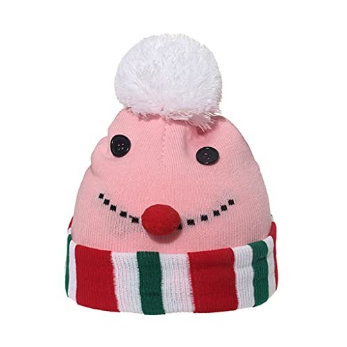 BTGHPI Weihnachtsmütze, Weihnachtsmütze, Neujahr, gestrickter Schneemann, Weihnachtsmann für Kinder, Erwachsene, Feiertagsparty-Dekoration von BTGHPI