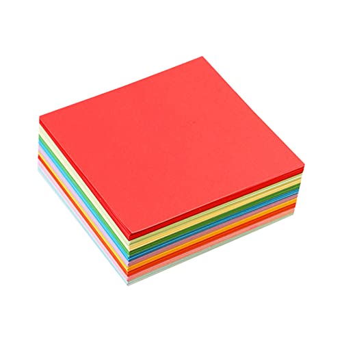 Doppelseitiges quadratisches Papier, buntes Faltpapier für Kinder, Erwachsene und Anfänger, 100 Blatt in 10 Farben von BTGHPI