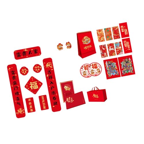 Elegante chinesische Frühlingsfest-Dekorationen, chinesisches Neujahrsdekoration, Seidenpaar-Kalender-Set von BTGHPI