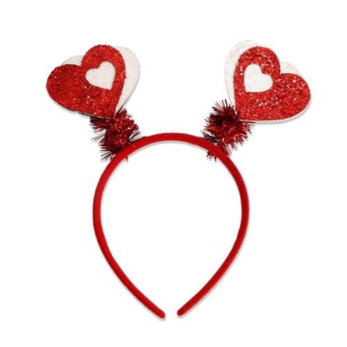 Valentinstag Stirnband Herz Haarband Haarreifen für Hochzeit Verlobung Kopfbedeckung Prpps Haarschmuck von BTGHPI