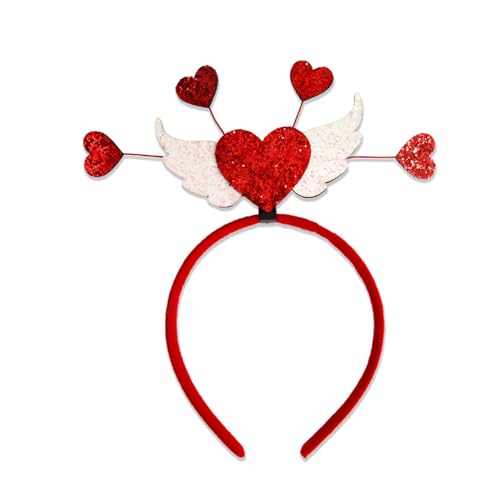 Valentinstag Stirnband Herz Haarband Haarreifen für Hochzeit Verlobung Kopfbedeckung Prpps Haarschmuck von BTGHPI
