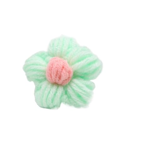 BTYQKZVPM，Häkelblumen,Gestrickte Blumen， 10Pcs Hand Knitting Flower Head Petals DIY Hair Clip Jewelry Accessories Yarn Crochet Woven Artificial Flowers Home Decor(L) von BTYQKZVPM