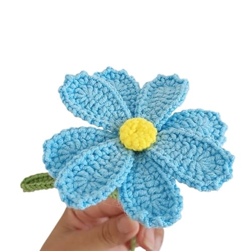 BTYQKZVPM，Häkelblumen,Gestrickte Blumen， Artificial Hand Woven Bouquet Crochet Flower Mother's Day Giftware Handmade Hand-Wedding Decor(7) von BTYQKZVPM